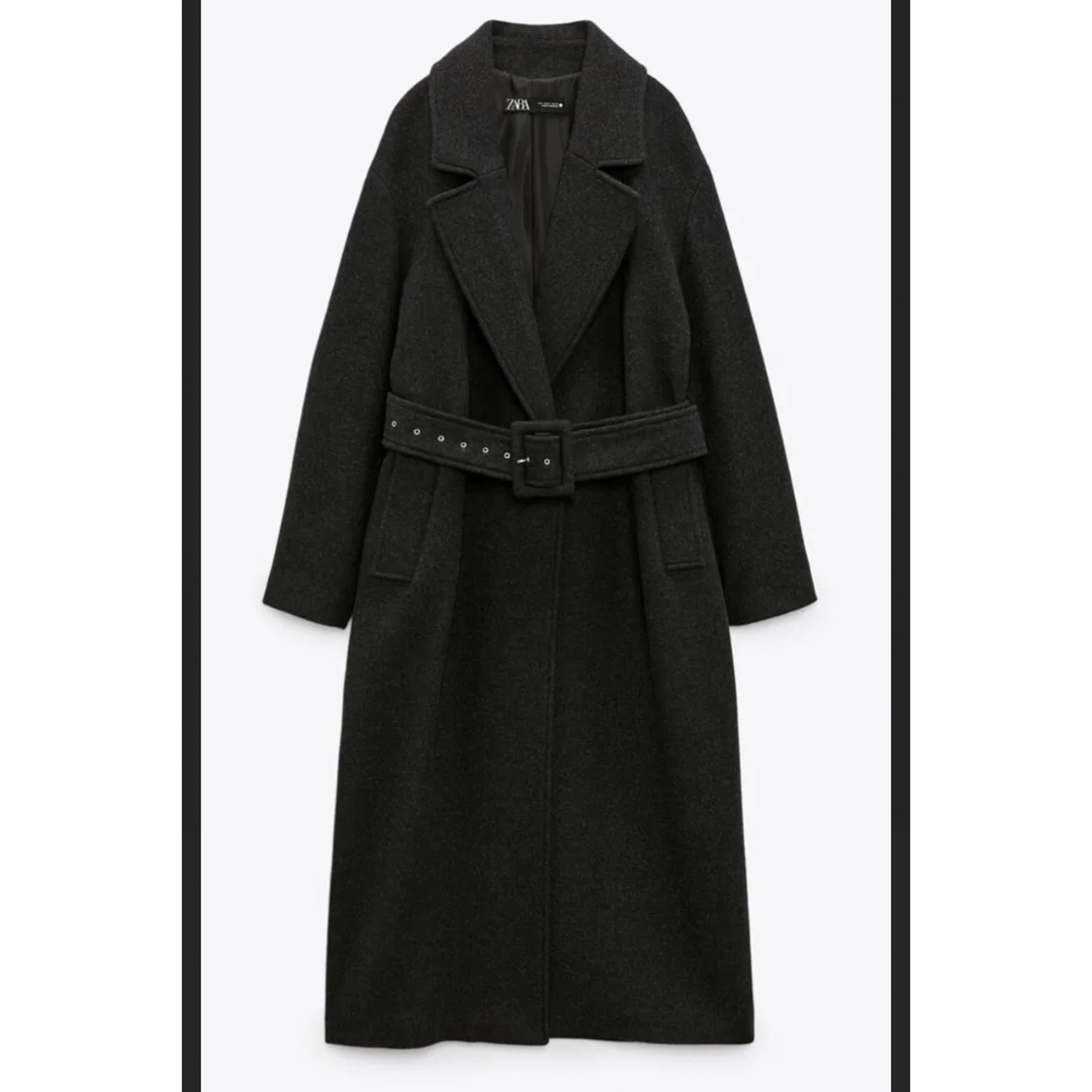 ZARA - 新品✴︎ザラ ロングプレミアムウールブレンドコートの ZARA - 新品✴︎ザラ ロングプレミアムウールブレンドコートの