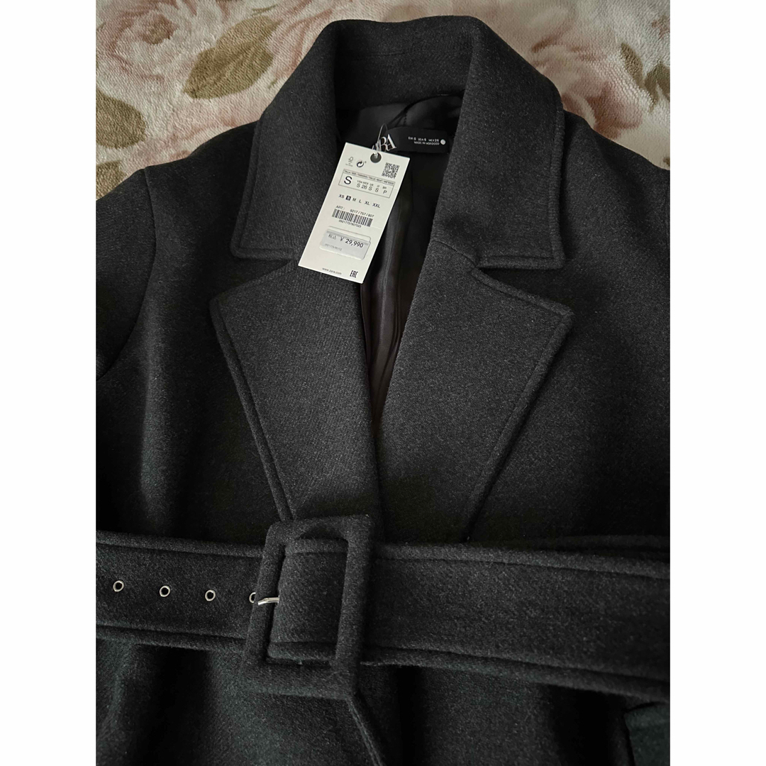 ZARA - 新品✴︎ザラ ロングプレミアムウールブレンドコートの ZARA - 新品✴︎ザラ ロングプレミアムウールブレンドコートの