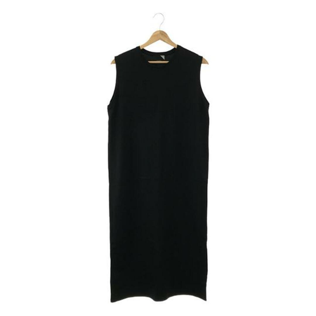 エイトン TANK TOP DRESS ノースリーブ ワンピース ロング 黒