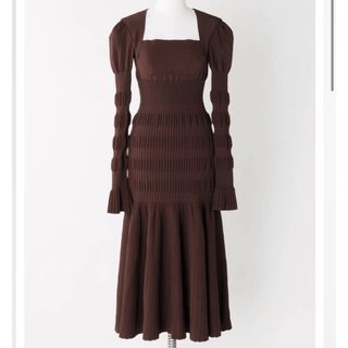 ステュディオス(STUDIOUS)のfetico STRIPE KNIT MIDI DRESS(ロングワンピース/マキシワンピース)