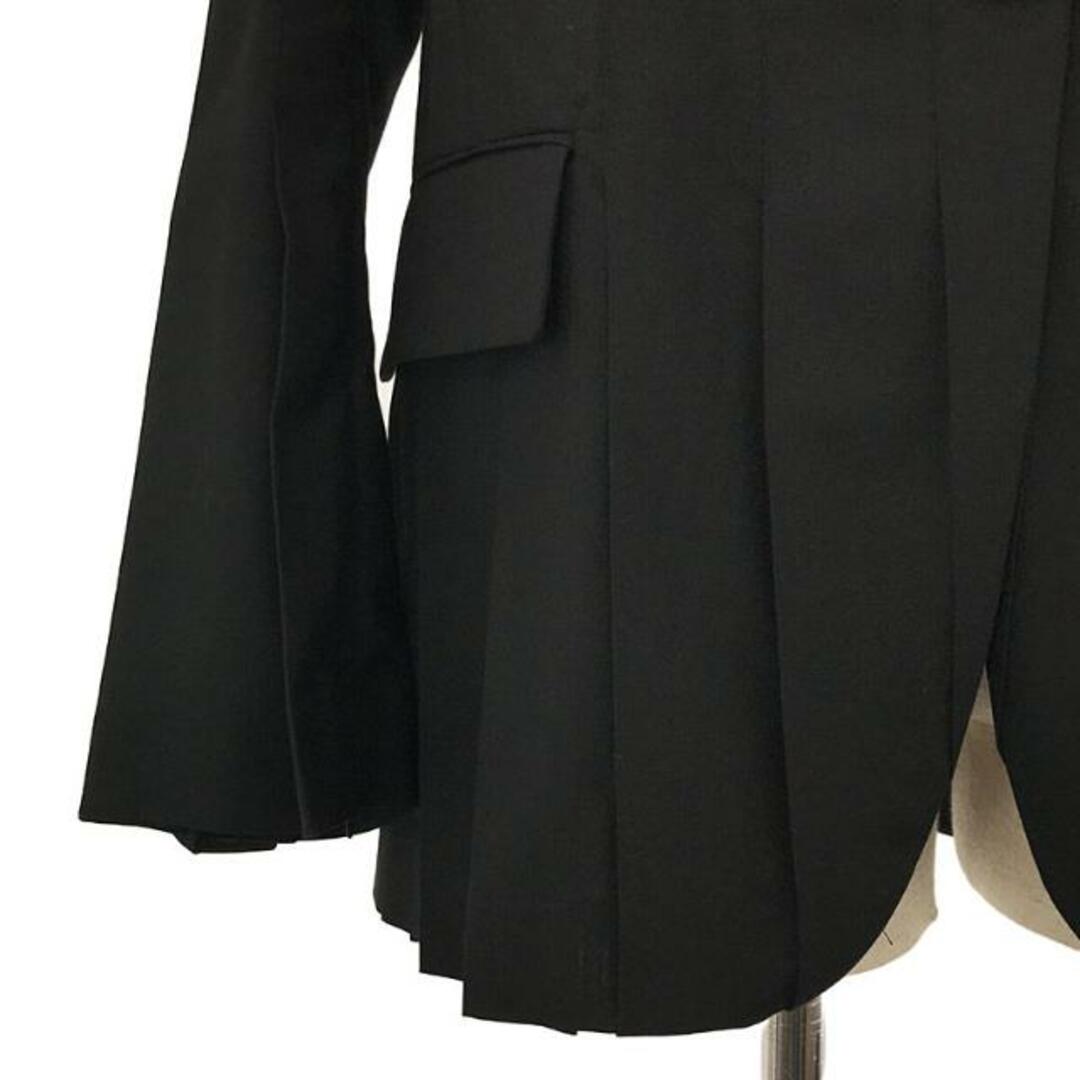 sacai(サカイ)の【美品】  sacai / サカイ | 2023SS | Suiting Pleated blazer / 異素材  バックプリーツ スーチング ベルテッド ジャケット | 1 | ブラック | レディース レディースのジャケット/アウター(その他)の商品写真