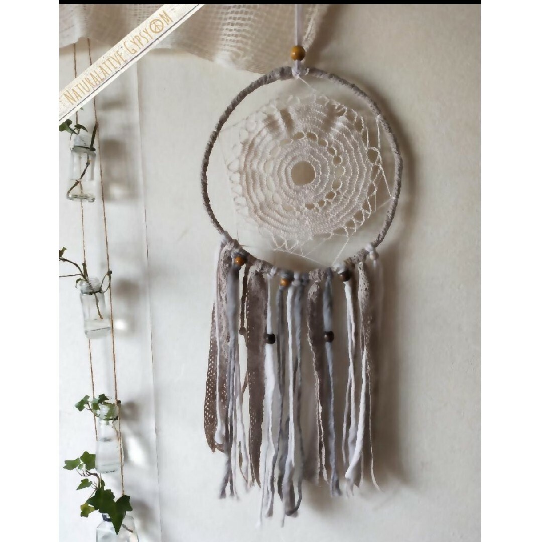 ドリームキャッチャー☆Dream catcher☆Boho (B) ハンドメイドのインテリア/家具(インテリア雑貨)の商品写真