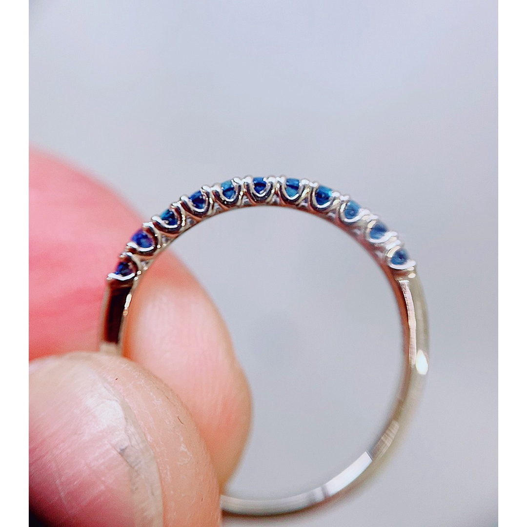 即決価格☆0.40ct☆✨サファイアプラチナハーフエタニティリング 即決価格☆0.40ct☆✨サファイアプラチナハーフエタニティリング