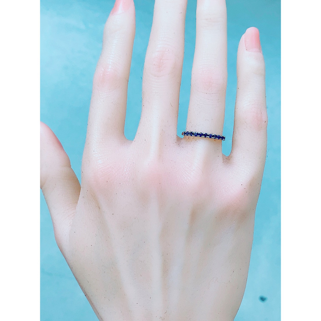 即決価格☆0.40ct☆✨サファイアプラチナハーフエタニティリング 即決価格☆0.40ct☆✨サファイアプラチナハーフエタニティリング