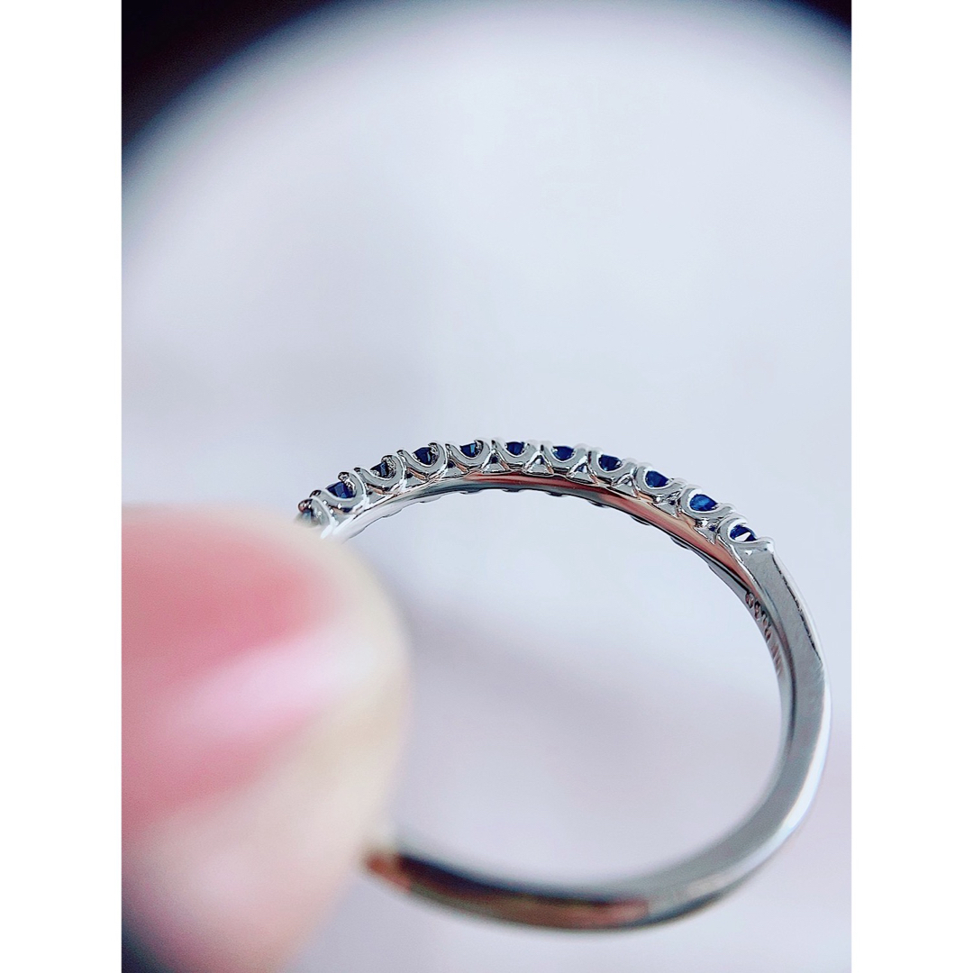 即決価格☆0.40ct☆✨サファイアプラチナハーフエタニティリング 即決価格☆0.40ct☆✨サファイアプラチナハーフエタニティリング