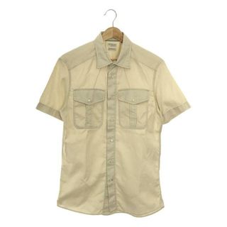 ブルネロクチネリ(BRUNELLO CUCINELLI)の【美品】  BRUNELLO CUCINELLI / ブルネロクチネリ | コットン ヘリンボーン レギュラーカラーシャツ | XS | エクリュ | メンズ(Tシャツ/カットソー(半袖/袖なし))