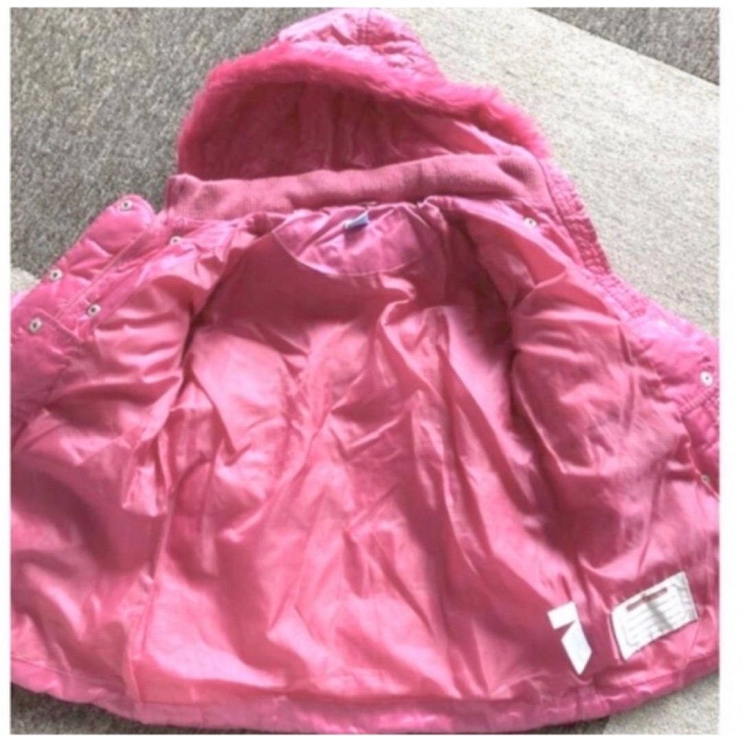 Disney(ディズニー)のキッズ女の子　Disney   ピンク　ダウンコート　100cm キッズ/ベビー/マタニティのキッズ服女の子用(90cm~)(ジャケット/上着)の商品写真