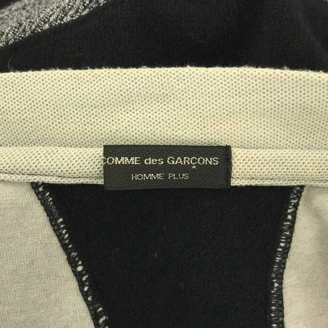 COMME des GARCONS HOMME PLUS(コムデギャルソンオムプリュス)のCOMME des GARCONS HOMME PLUS / コムデギャルソンオムプリュス | 2003AW | ウール縮絨 異素材切替 ハーフジップ ニットプルオーバー | ブラック/グレー | メンズ メンズのトップス(ニット/セーター)の商品写真