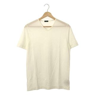 ザノーネ(ZANONE)のZANONE / ザノーネ | コットン Vネック カットソー Tシャツ | 46 | ホワイト | メンズ(Tシャツ/カットソー(半袖/袖なし))