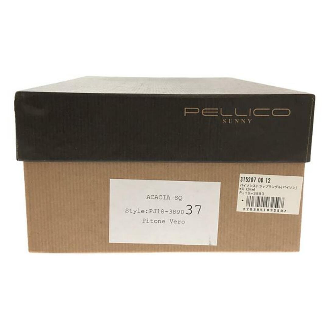 PELLICO SUNNY(ペリーコサニー)のPELLICO SUNNY / ペリーコサニー | パイソンレザー ストラップ フラットシューズ サンダル | 37 | グレー系 | レディース レディースの靴/シューズ(サンダル)の商品写真