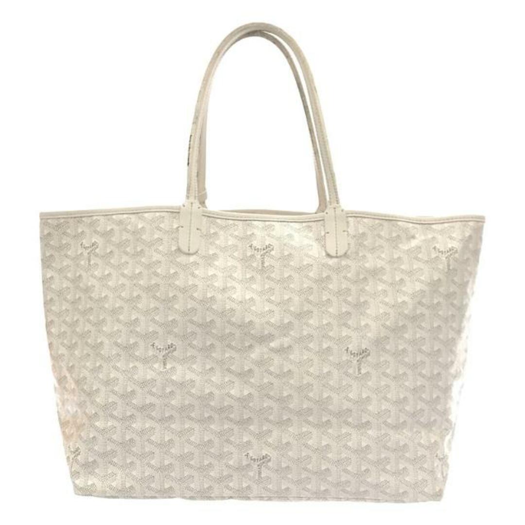 【美品】  GOYARD / ゴヤール | サンルイPM レザー トートバッグ | ホワイト | レディース底角一部シミインク跡