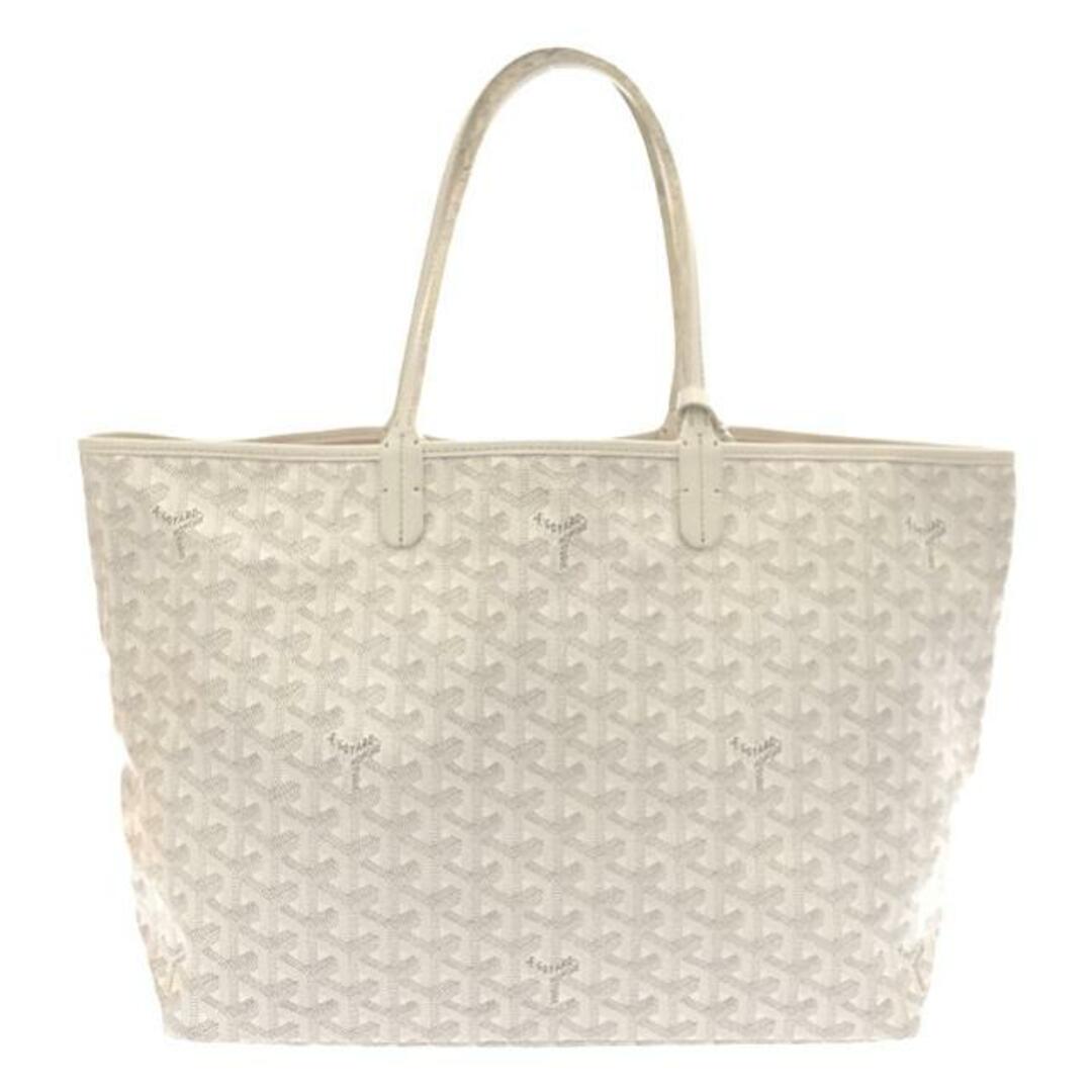 【美品】  GOYARD / ゴヤール | サンルイPM レザー トートバッグ | ホワイト | レディース底角一部シミインク跡