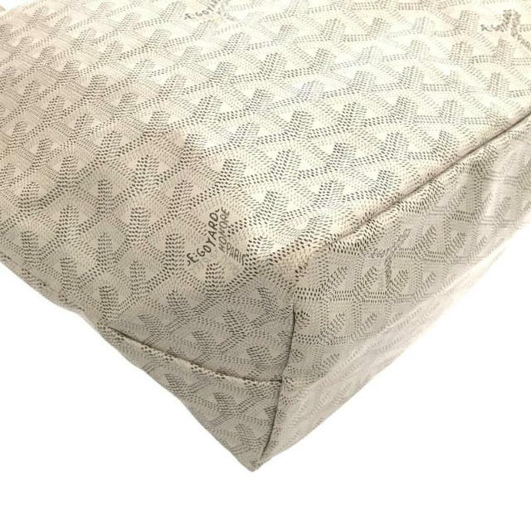 【美品】  GOYARD / ゴヤール | サンルイPM レザー トートバッグ | ホワイト | レディース底角一部シミインク跡