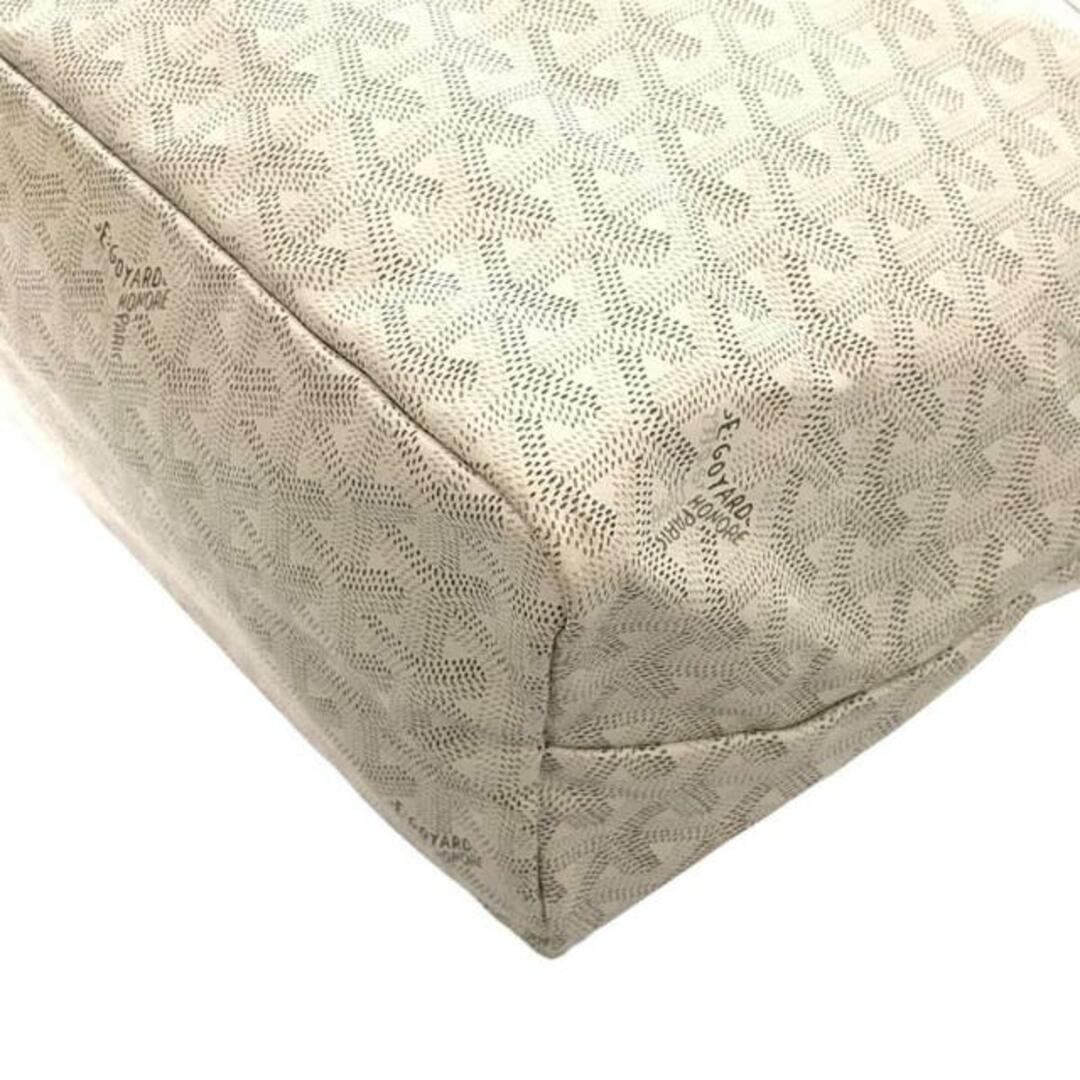 【美品】  GOYARD / ゴヤール | サンルイPM レザー トートバッグ | ホワイト | レディース底角一部シミインク跡