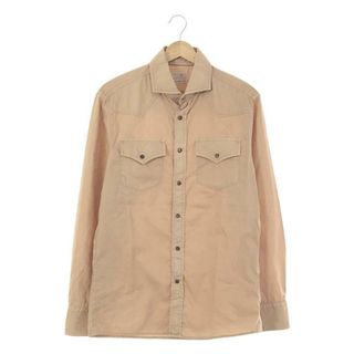 ブルネロクチネリ(BRUNELLO CUCINELLI)のBRUNELLO CUCINELLI / ブルネロクチネリ | コットン ウエスタンシャツ | M | ベージュ | メンズ(Tシャツ/カットソー(七分/長袖))