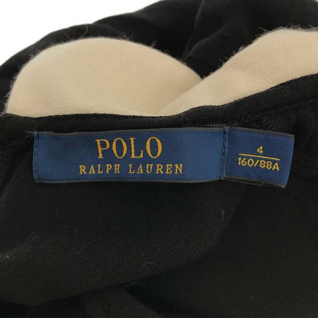 POLO RALPH LAUREN(ポロラルフローレン)のPOLO RALPH LAUREN / ポロラルフローレン | ウール混 ピンタック ベルテッド クレリック ワンピース | 4 | ブラック | レディース レディースのワンピース(ひざ丈ワンピース)の商品写真