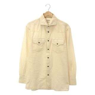 ブルネロクチネリ(BRUNELLO CUCINELLI)の【美品】  BRUNELLO CUCINELLI / ブルネロクチネリ | コットン コーデュロイ ウエスタンシャツ | S | エクリュ | メンズ(Tシャツ/カットソー(七分/長袖))