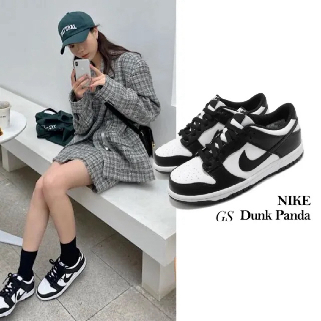 NIKE(ナイキ)のラスト22.5◆NIKE DUNK LOW  GS ナイキ ダンク ロー パンダ レディースの靴/シューズ(スニーカー)の商品写真