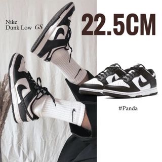 ナイキ(NIKE)のラスト22.5◆NIKE DUNK LOW  GS ナイキ ダンク ロー パンダ(スニーカー)