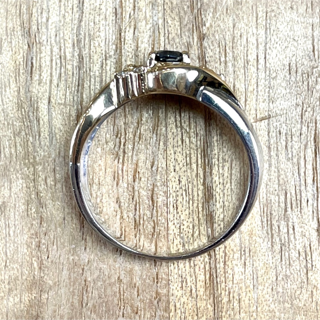 Pt900/K18 ブルーサファイア ダイヤ リング 4.61g M1581 レディースのアクセサリー(リング(指輪))の商品写真