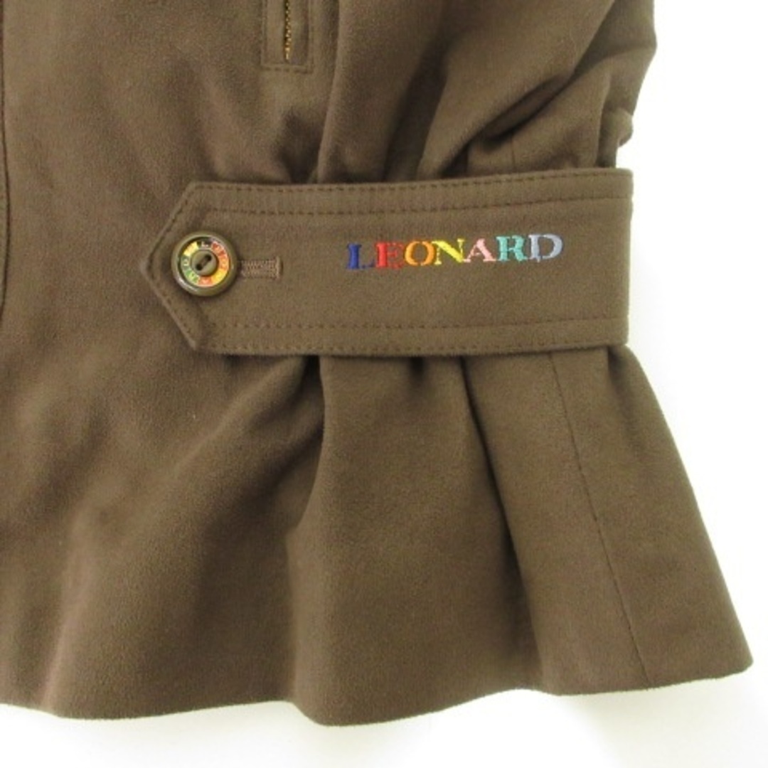 LEONARD(レオナール)のレオナール ピーチスキン ジャケット 大きいサイズ 茶 ブラウン ■GY09 レディースのジャケット/アウター(その他)の商品写真
