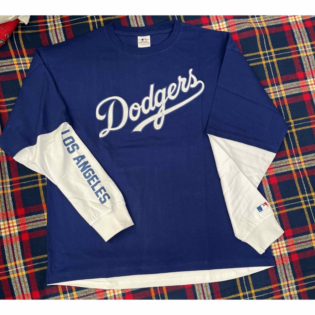MLB(メジャーリーグベースボール)のドジャース 大谷翔平　MLB Lサイズ フェイクレイヤード ロンＴ メンズのトップス(Tシャツ/カットソー(七分/長袖))の商品写真