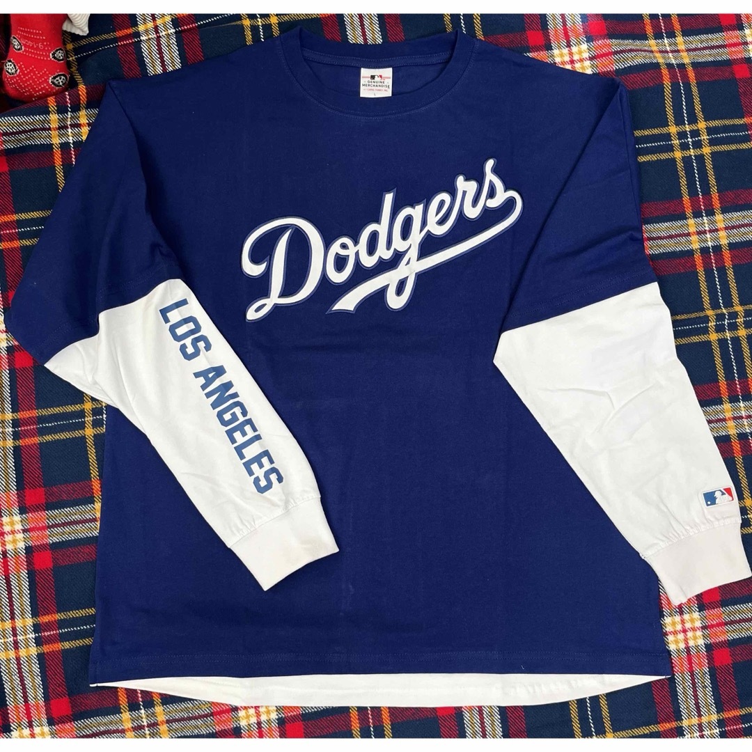 MLB(メジャーリーグベースボール)のドジャース 大谷翔平　MLB Lサイズ フェイクレイヤード ロンＴ メンズのトップス(Tシャツ/カットソー(七分/長袖))の商品写真