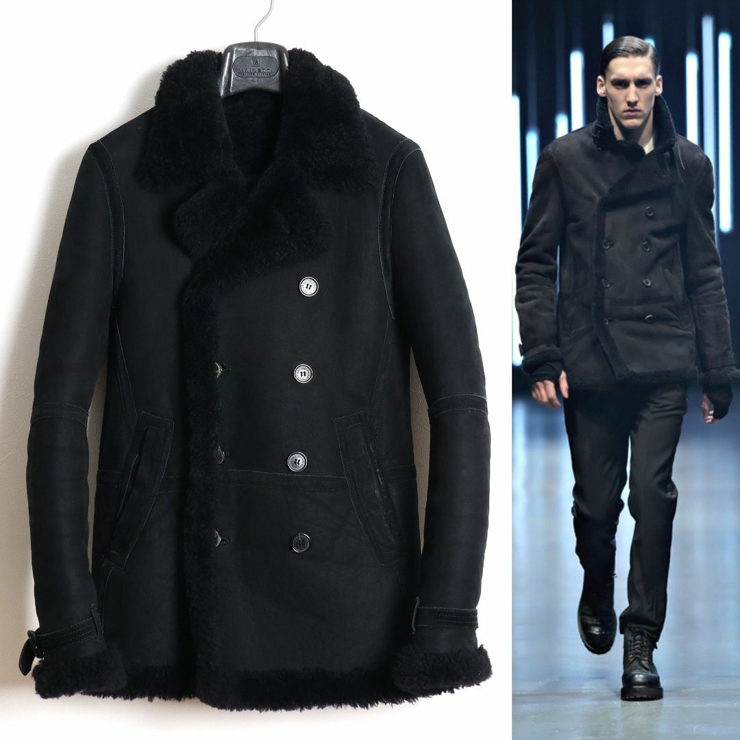 NEIL BARRETT(ニールバレット)のNeil Barrett 11AW 国内正規品 ムートンPコート XS メンズのジャケット/アウター(レザージャケット)の商品写真