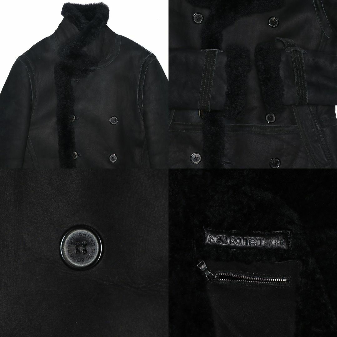 NEIL BARRETT(ニールバレット)のNeil Barrett 11AW 国内正規品 ムートンPコート XS メンズのジャケット/アウター(レザージャケット)の商品写真