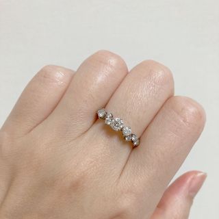 タサキ(TASAKI)の超美品 TASAKI ダイヤモンドリング 0.35ct 変形エタニティ(リング(指輪))