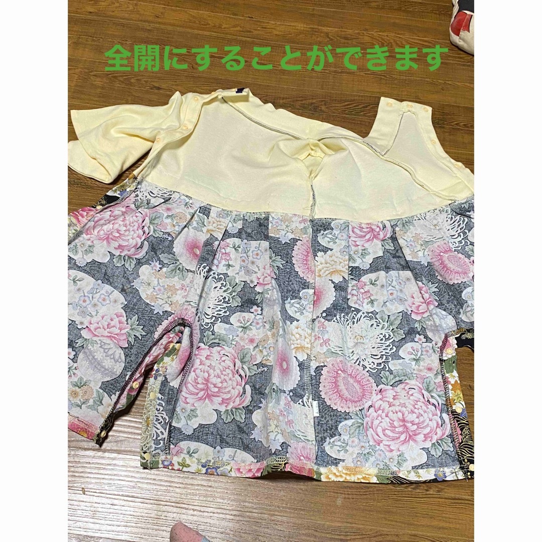 豪華な袴ロンパース(90cm) キッズ/ベビー/マタニティのキッズ服男の子用(90cm~)(和服/着物)の商品写真