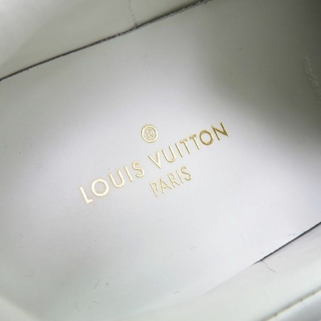 LOUIS VUITTON(ルイヴィトン)の美品 ルイヴィトン タイムアウト ライン LVイニシャル ロゴプリント レザー レースアップ スニーカー シューズ 38 24.5cm 46084 レディースの靴/シューズ(スニーカー)の商品写真