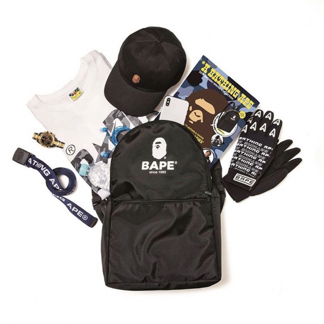 A BATHING APE(アベイシングエイプ)のBAPE◆A BATHING APE◆黒サル◆猿顔◆バッグパック／リュック◆付録 レディースのバッグ(リュック/バックパック)の商品写真