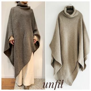 unfil - 【美品】unfilコットンフランネル シャツドレス ワンピースの 