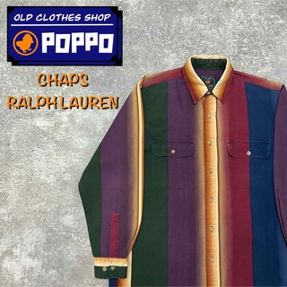 ラルフローレン(Ralph Lauren)のチャップスラルフローレン☆ダブルポケットグラデーションボールドストライプシャツ(シャツ)