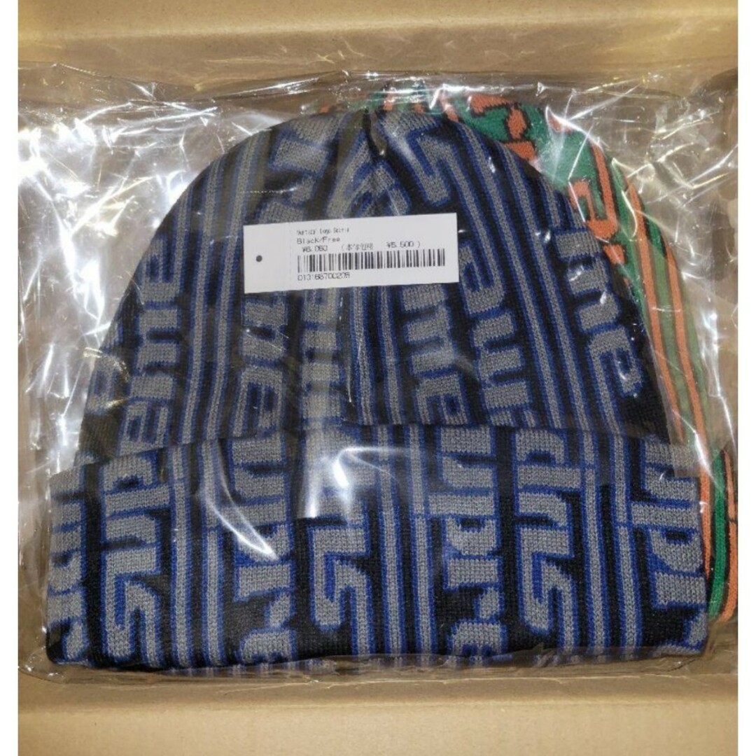 Supreme - 0 完売品 Supreme Vertical Logo Beanie 黒 青の通販 by