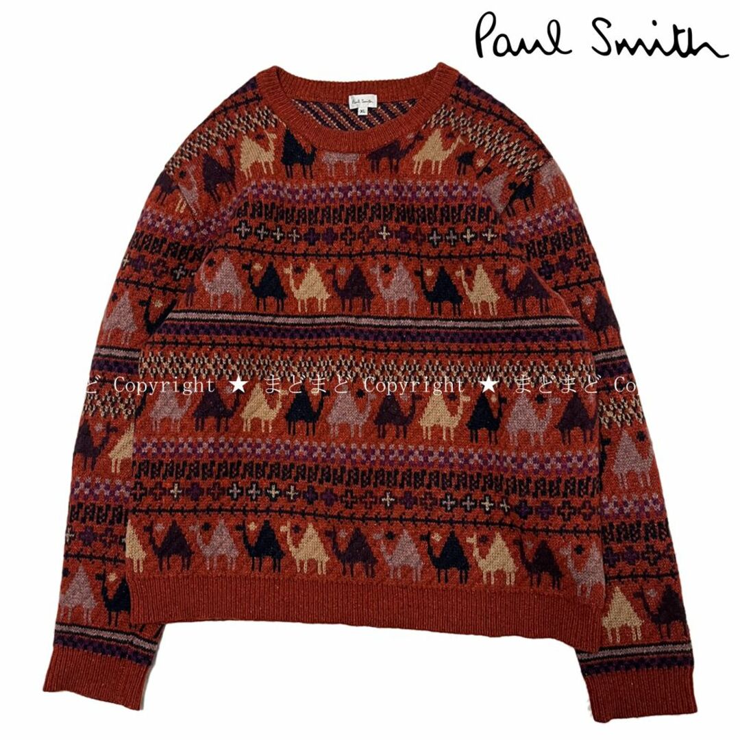 90s〜00s Paul Smith LONDON ドライバーズニット キャメル