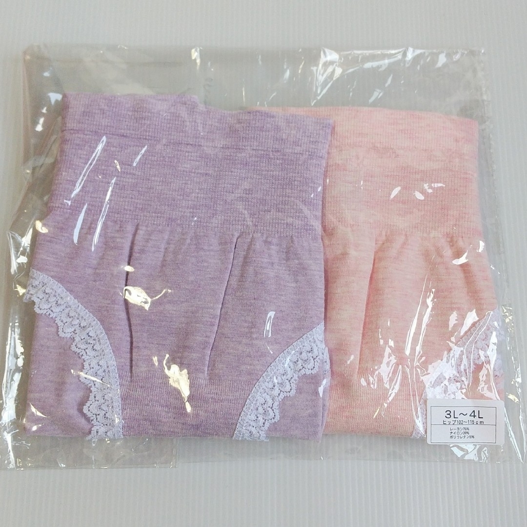 3L~4L【2枚セット】新品 ショーツ 女性レディース下着パンツ 紫&ピンクb レディースの下着/アンダーウェア(ショーツ)の商品写真