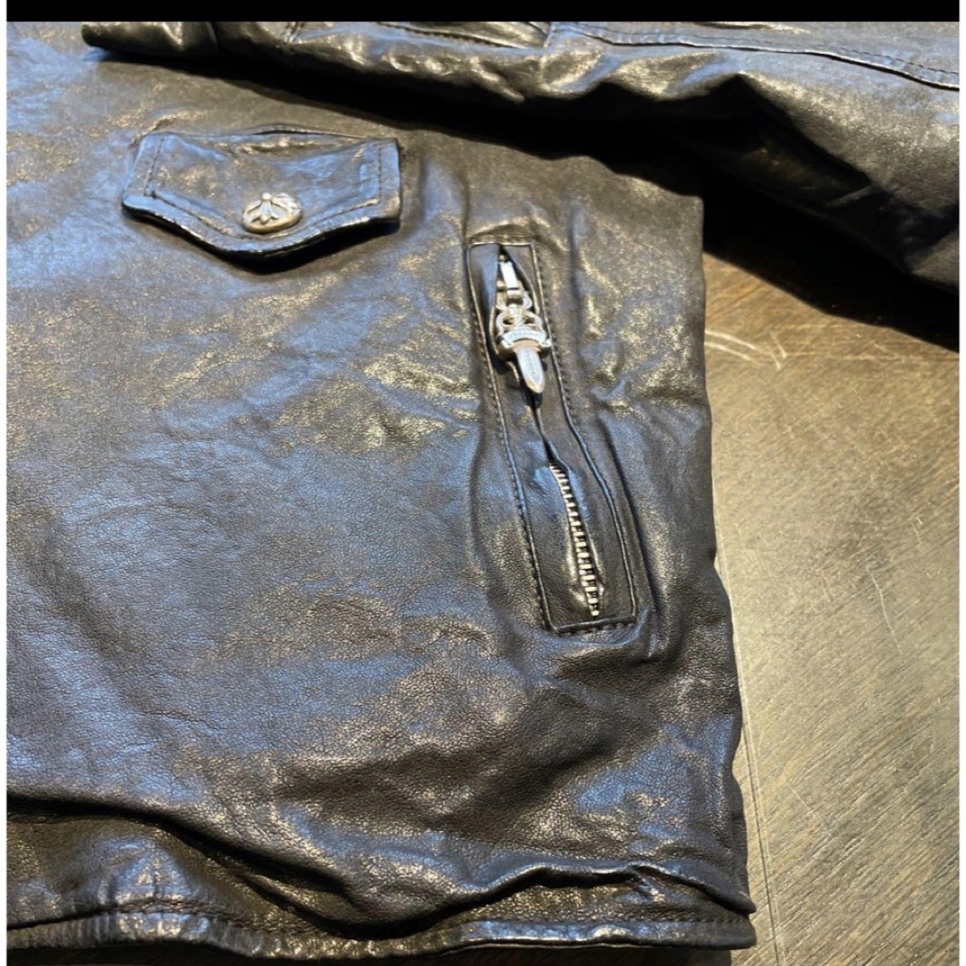 Chrome Hearts(クロムハーツ)のクロムハーツ Chrome Hearts　 サイズ:S CRETIN  メンズのジャケット/アウター(レザージャケット)の商品写真