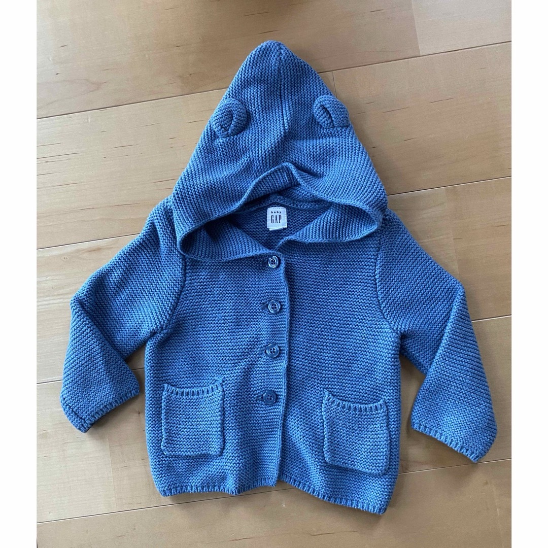 babyGAP(ベビーギャップ)のbabyGAP くま耳フード付きパーカー キッズ/ベビー/マタニティのベビー服(~85cm)(ニット/セーター)の商品写真