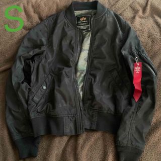 ALPHA INDUSTRIES - ALPHA MA-1 ライトフライトジャケット レディース S ブラック