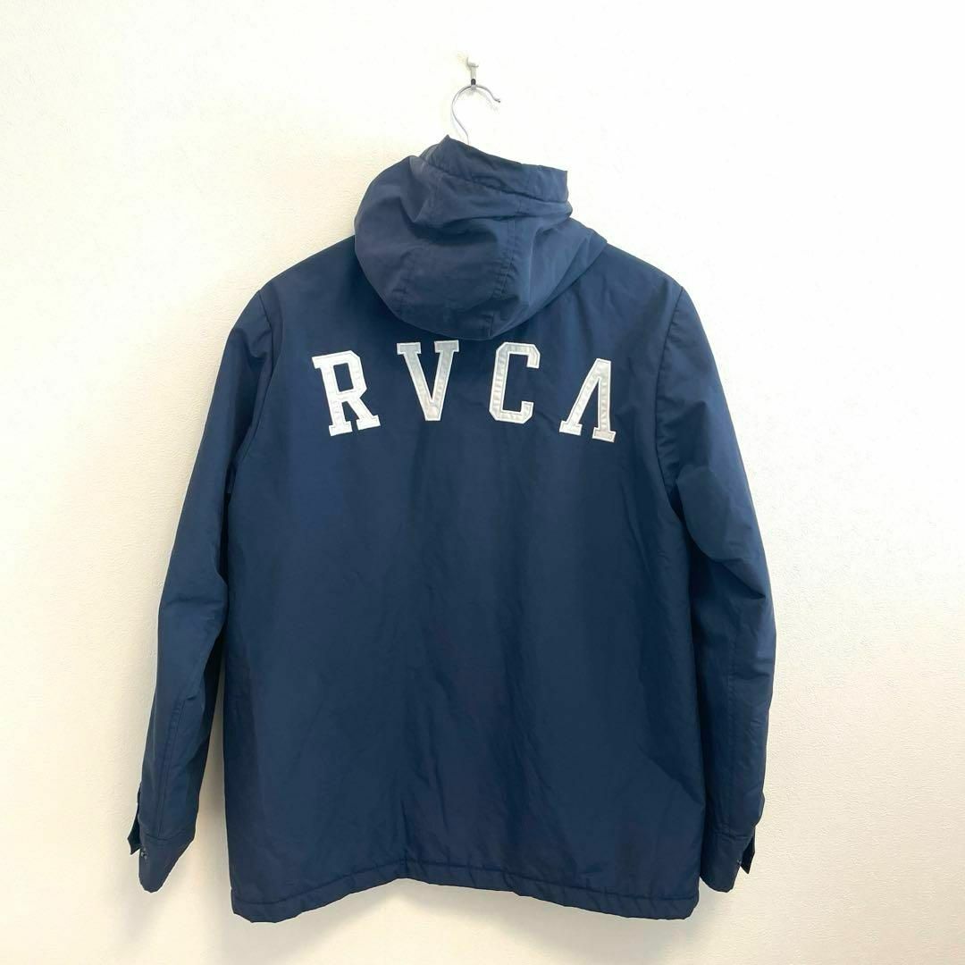 RVCA(ルーカ)のRVCA ナイロンパーカー　マウンテンパーカー　S オーバーサイズ　ネイビー刺繍 メンズのジャケット/アウター(マウンテンパーカー)の商品写真