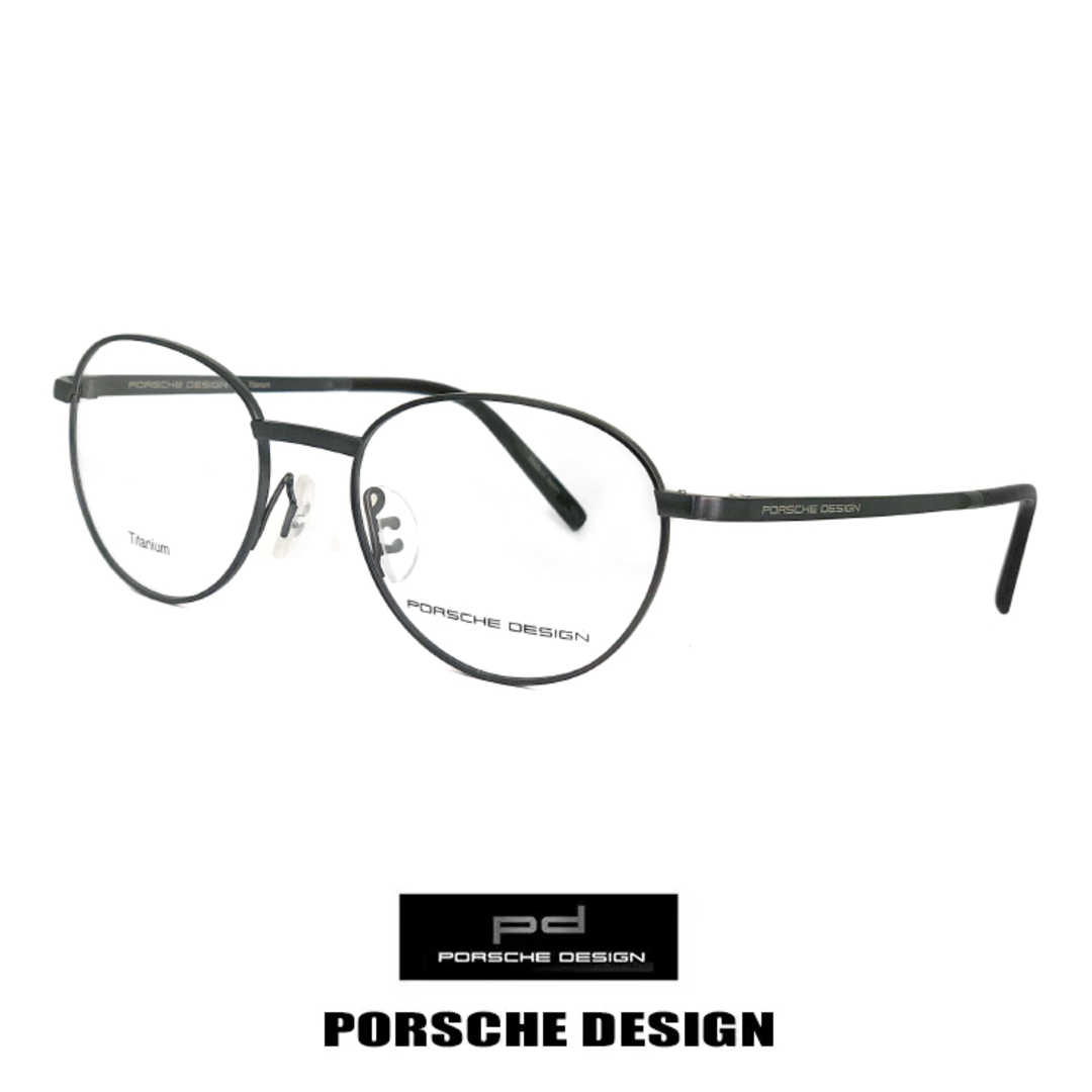 Porsche Design(ポルシェデザイン)の【新品】 日本製 ポルシェデザイン メガネ p8306-a チタン PORSCHE DESIGN 眼鏡 porschedesign めがね メンズ ラウンド オーバル 型 黒縁 チタン フレーム メンズのファッション小物(サングラス/メガネ)の商品写真