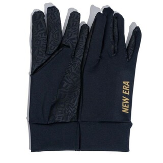 ニューエラー(NEW ERA)のNEWERA ニューエラ フリース グローブ ブラック/ゴールド Mサイズ　新品(手袋)