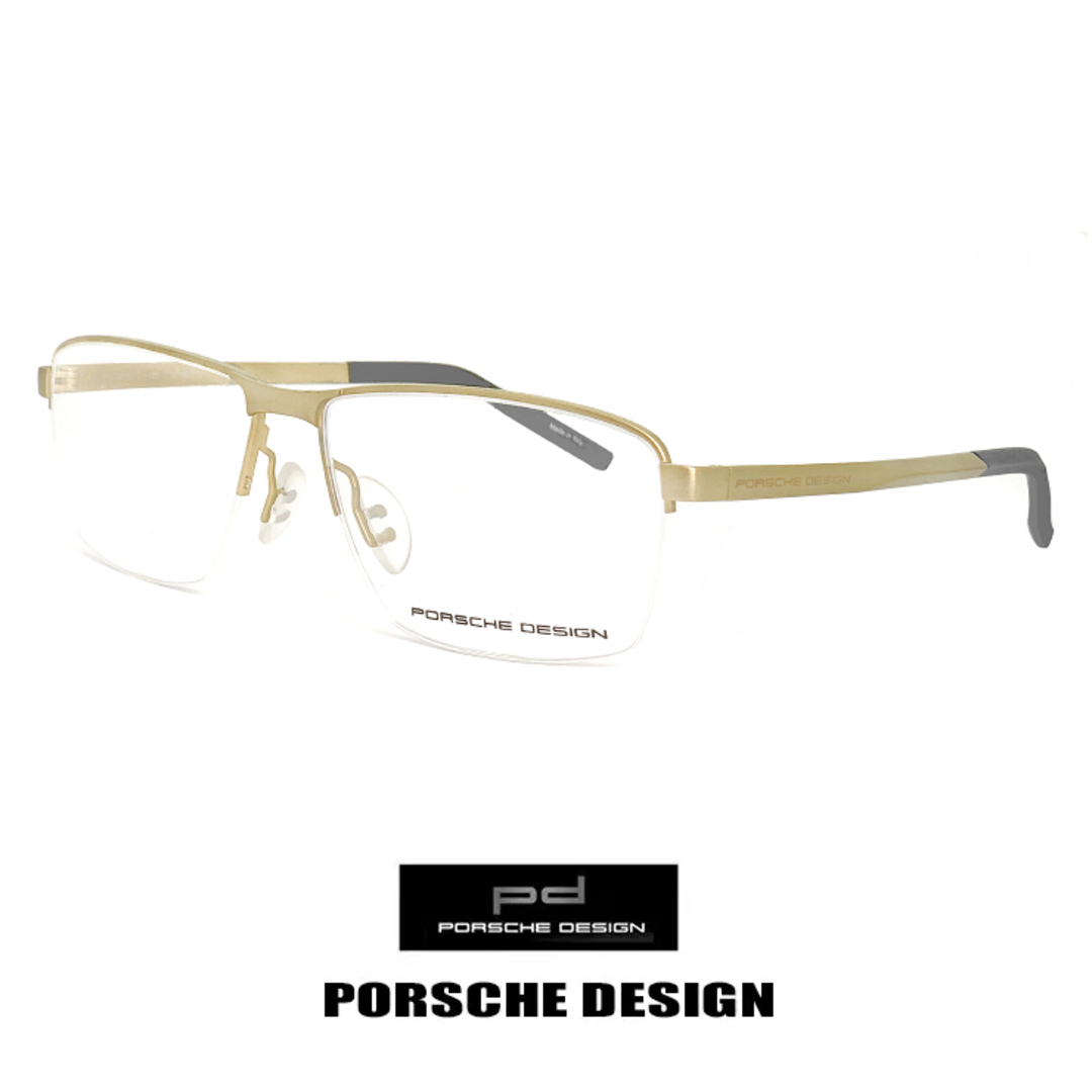 【新品】 ポルシェデザイン メガネ p8318-b PORSCHE DESIGN 眼鏡 porschedesign めがね メンズ ナイロール ハーフリム スクエア 型 メタル フレームメンズ