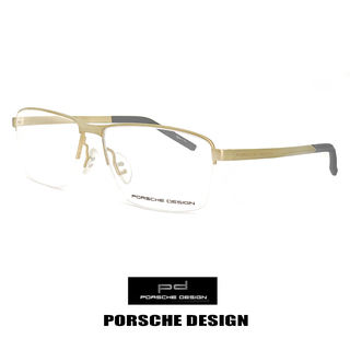 Porsche Design - 【新品】 ポルシェデザイン メガネ p8318-b PORSCHE DESIGN 眼鏡 porschedesign めがね メンズ ナイロール ハーフリム スクエア 型 メタル フレーム