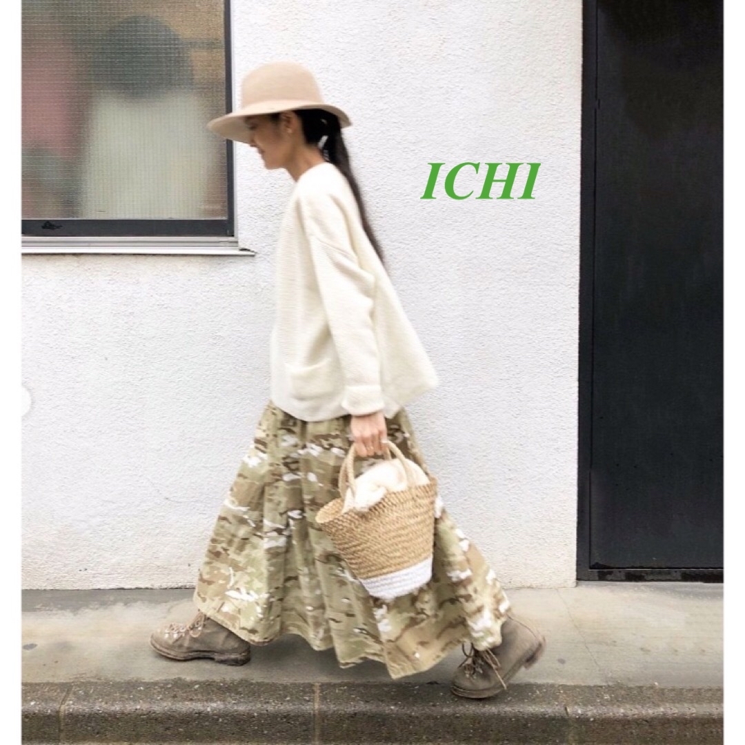 ichi(イチ)のICHI  カモフラージュロングスカート レディースのスカート(ロングスカート)の商品写真