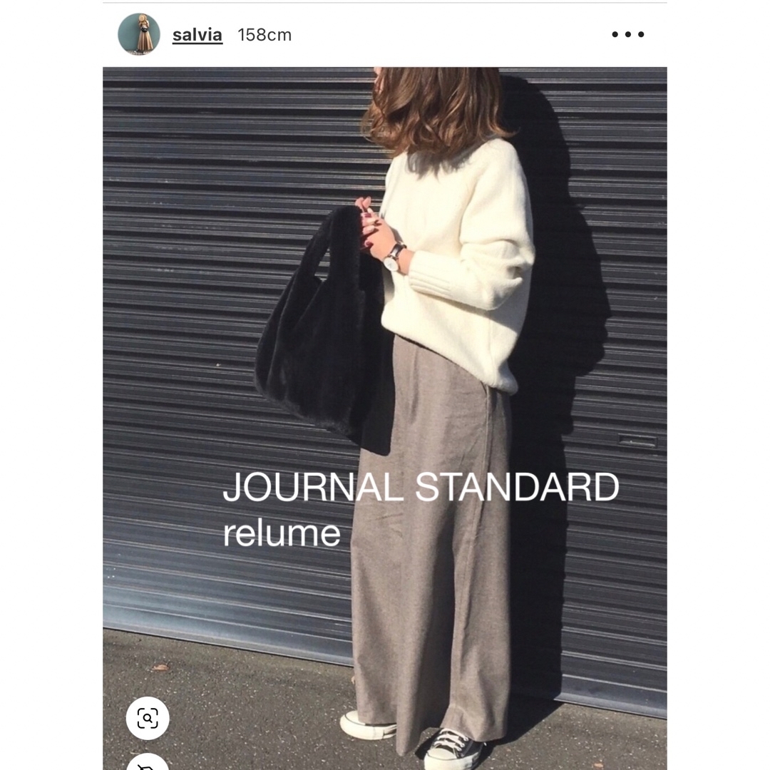 JOURNAL STANDARD relume(ジャーナルスタンダードレリューム)のJOURNAL STANDARD relume フラノウール ワイドパンツ 36 レディースのパンツ(カジュアルパンツ)の商品写真