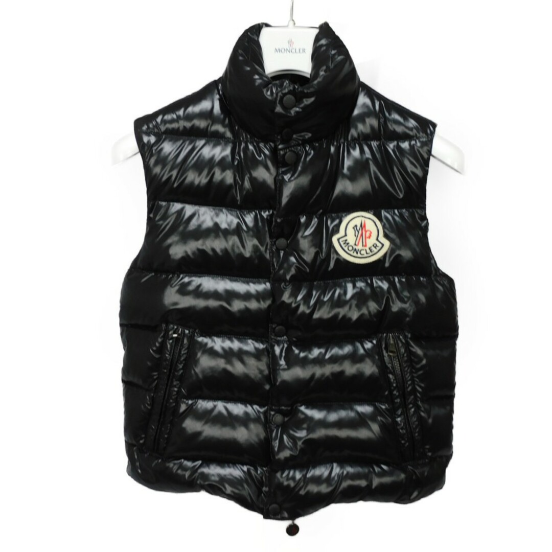 コンディション状態MONCLER モンクレール チベット シャイニー ジレ 0 ナイロン デカロゴ ワッペン コミックラベル アニメタグ ブラック ダウンベスト 43302 60 68950