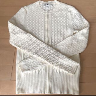 トミーヒルフィガー(TOMMY HILFIGER)の◇美品◇ トミーヒルフィガー　ニット　カーディガン　ホワイト(ニット/セーター)